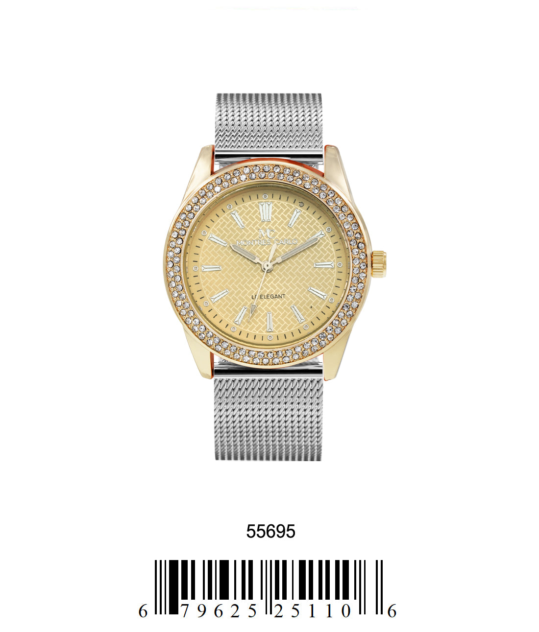 5569-Montres Carlo Mesh Band Watch