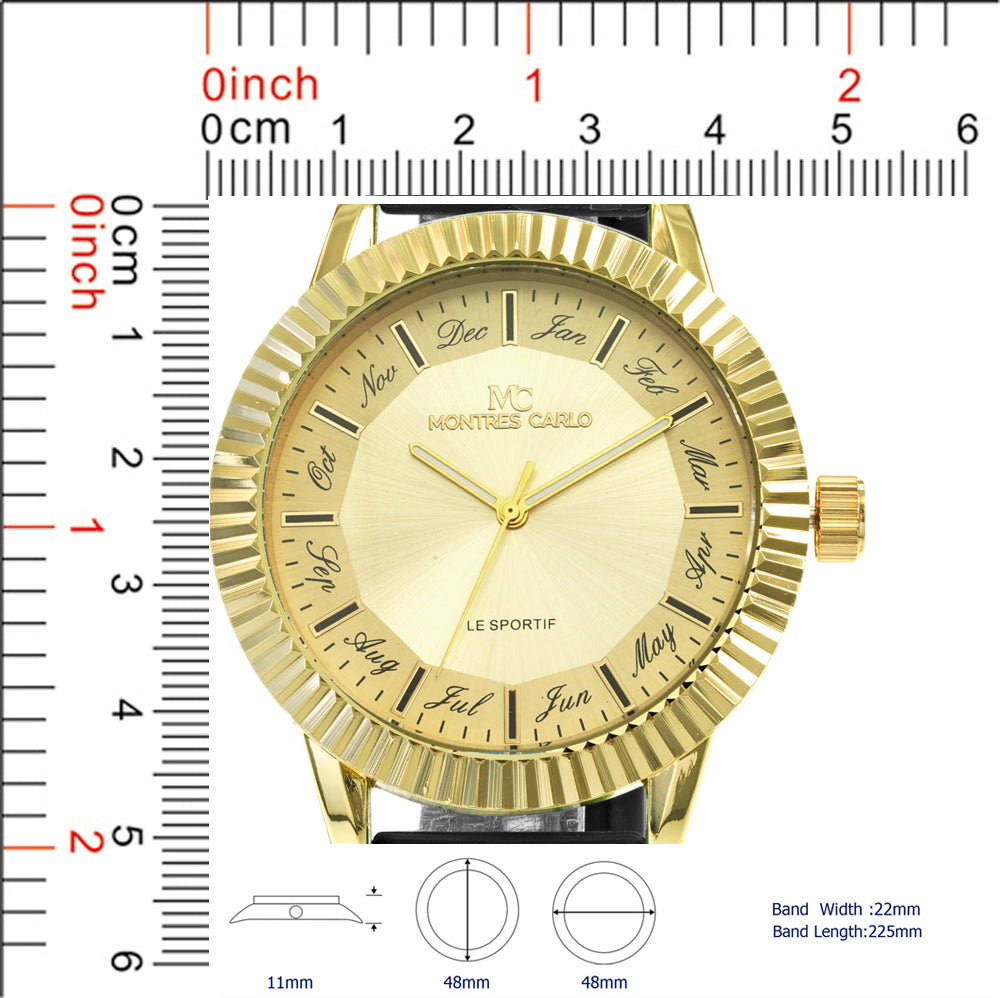 5589-Montres Carlo Silicon Band Watch