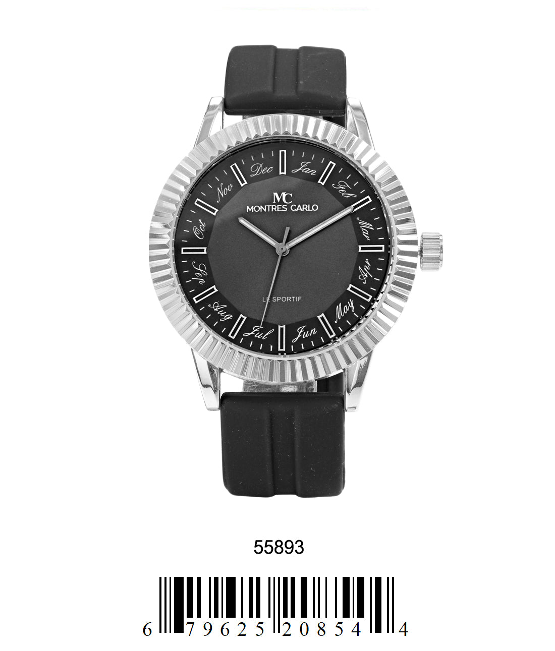 5589-Montres Carlo Silicon Band Watch