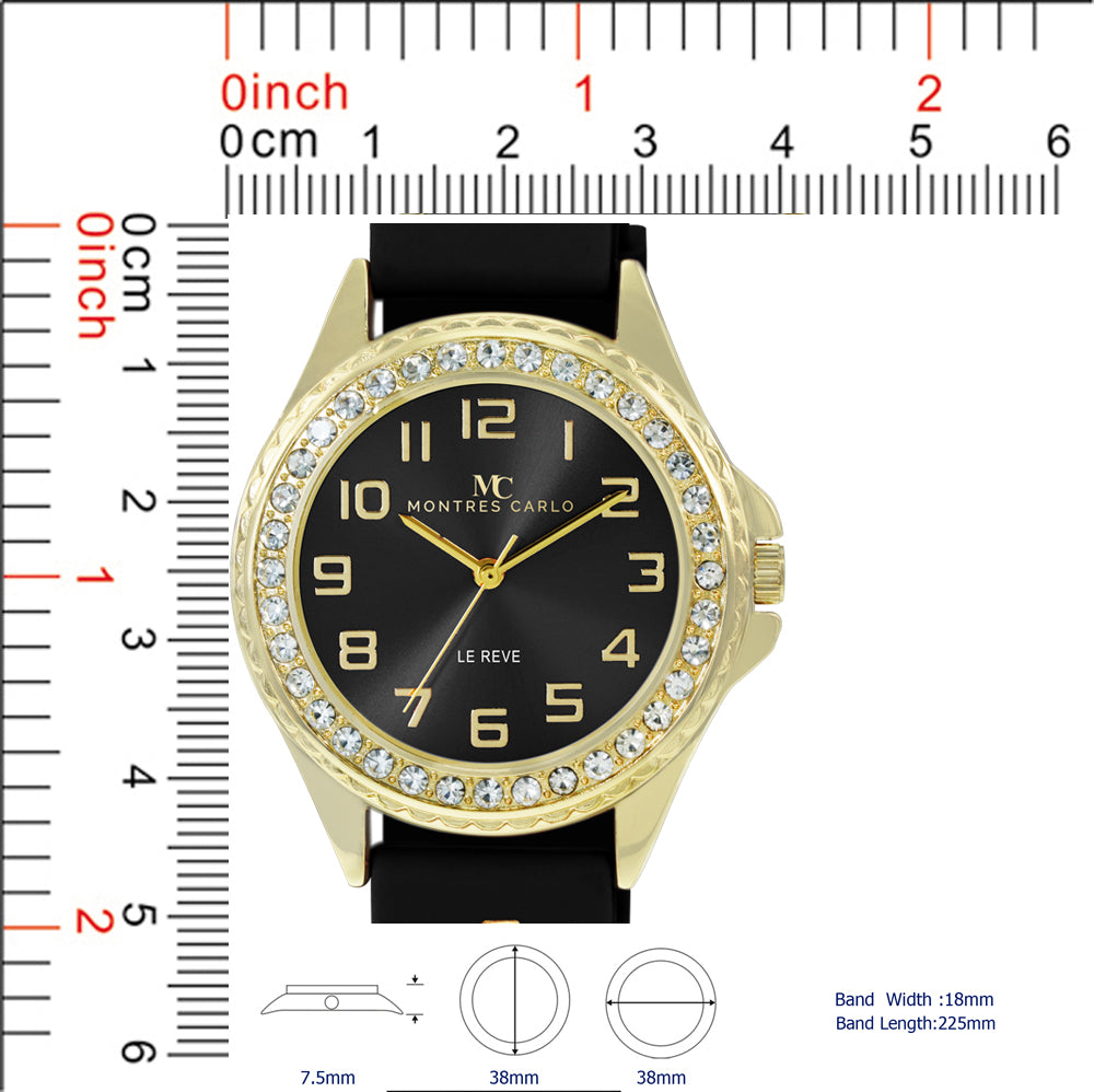 5597-Montres Carlo Silicon Band Watch