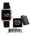 5392-B8-Boxed Montres Carlo LED Silicon Band Watch