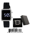 5392-B8-Boxed Montres Carlo LED Silicon Band Watch